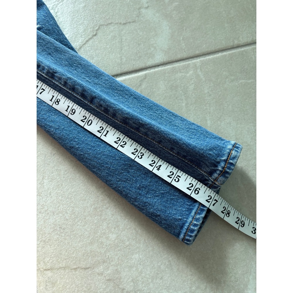 Levis Jeans Womens 29 Blue Wedgie Straight Button Fly High Rise Dark Wash Denim‎ - Picture 9 of 9